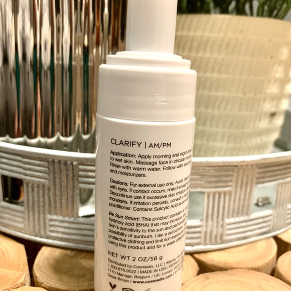 COSMEDIX Clarify Salicylic Acid Foaming Cleanser NIB - Picture 4 of 5